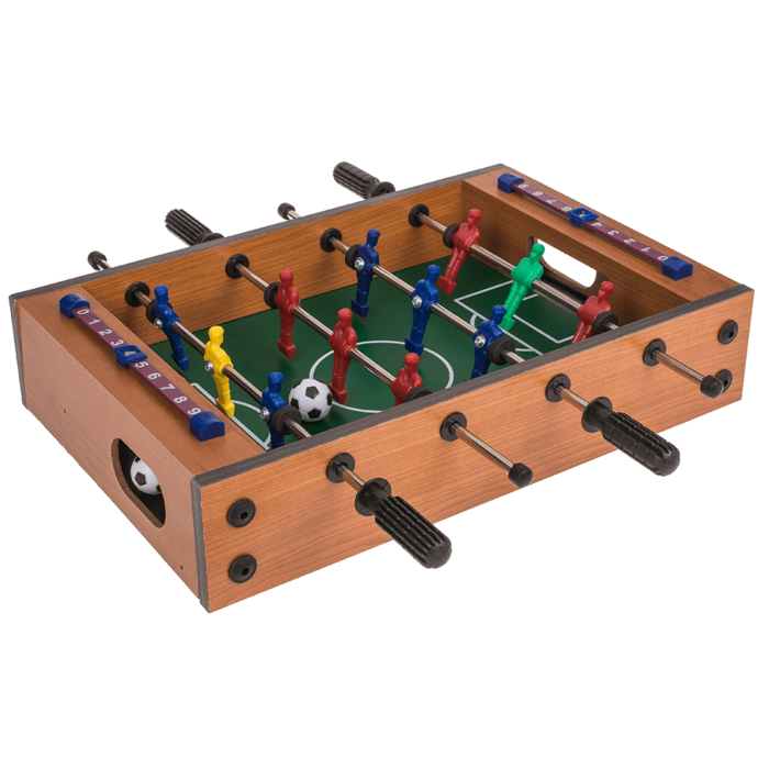 Holz-Tischfußballspiel, Kicker, ca. 33 x 21 cm,
