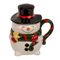 Becher, Funny Snowman, mit Deckel,