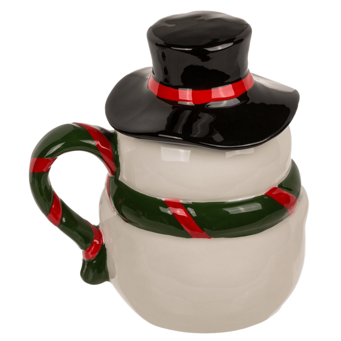 Becher, Funny Snowman, mit Deckel,