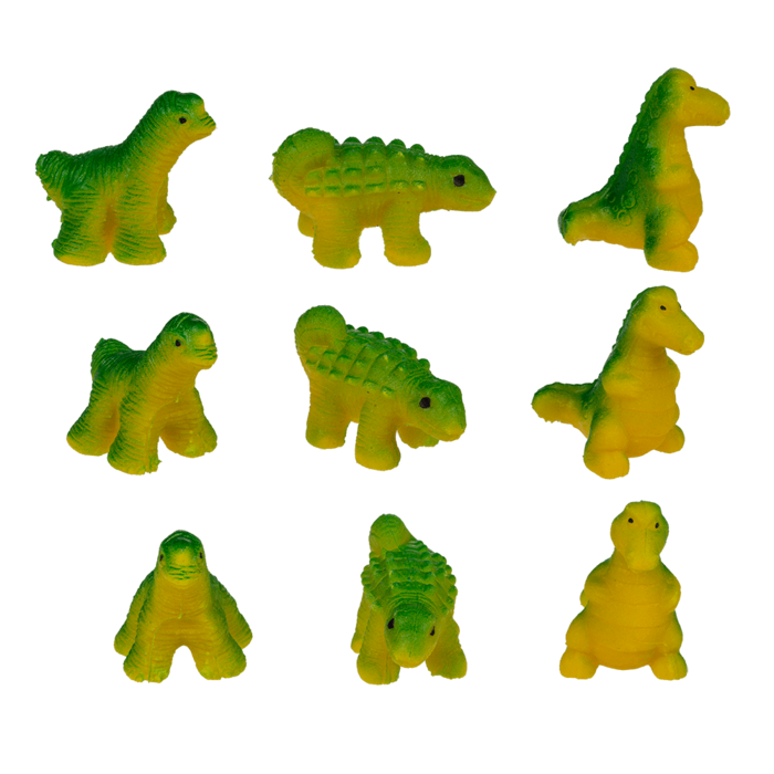 Wachsender Dinosaurier im Eisberg/Vulkan,