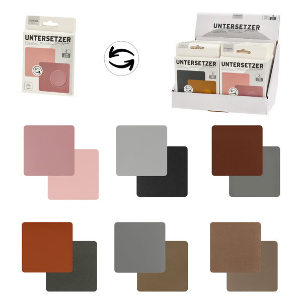 Untersetzer PVC 4er Set im Display 6/s