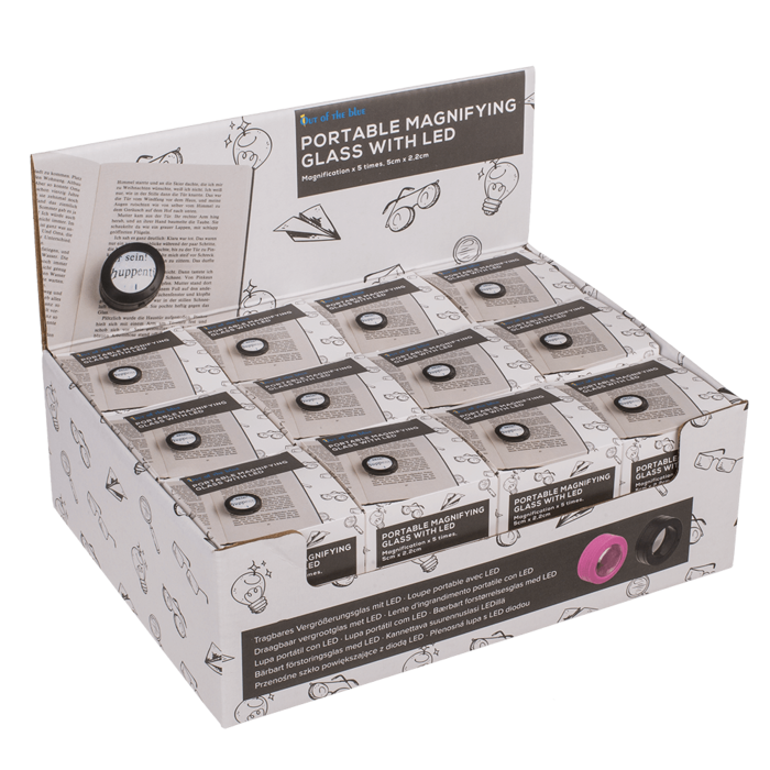 Tragbare Lupe mit LED (inkl. 2 x CR1220 Batterien)