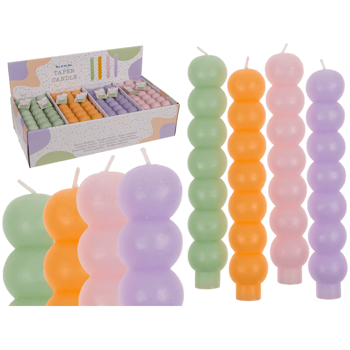 Spitzkerze, Bubble, Pastell,