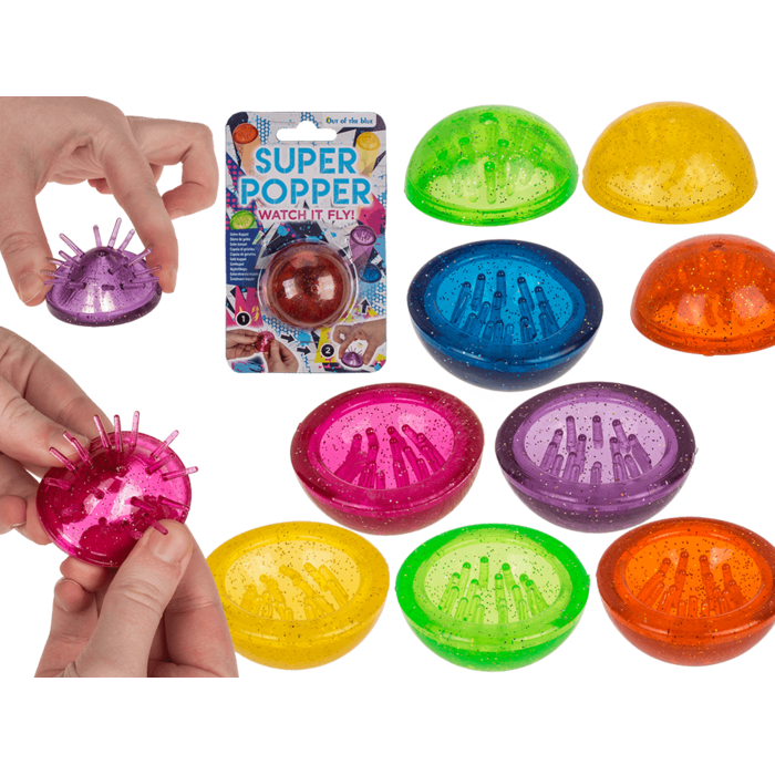 Super Popper, Jelly Kuppel, mit Glitter-Effekt,