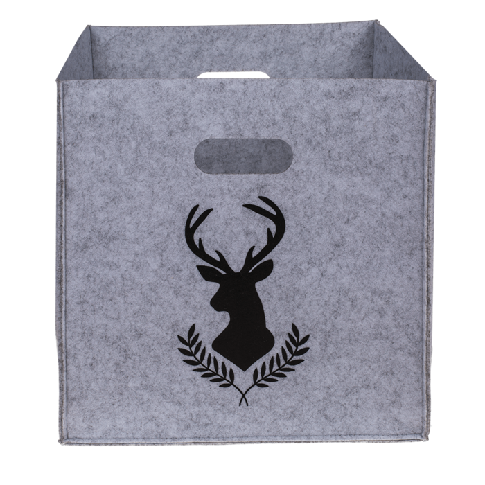 Filz-Aufbewahrungsbox, Hirsch/Hirschkopf,
