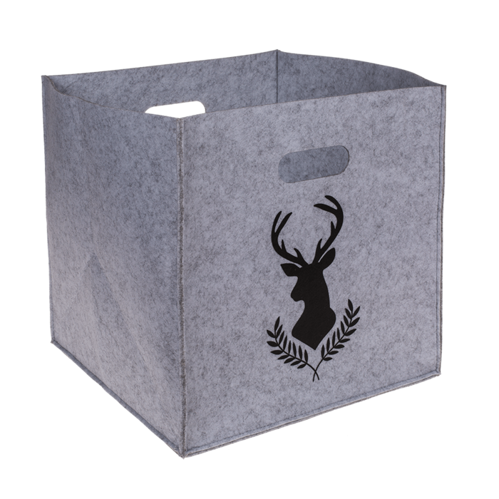 Filz-Aufbewahrungsbox, Hirsch/Hirschkopf,