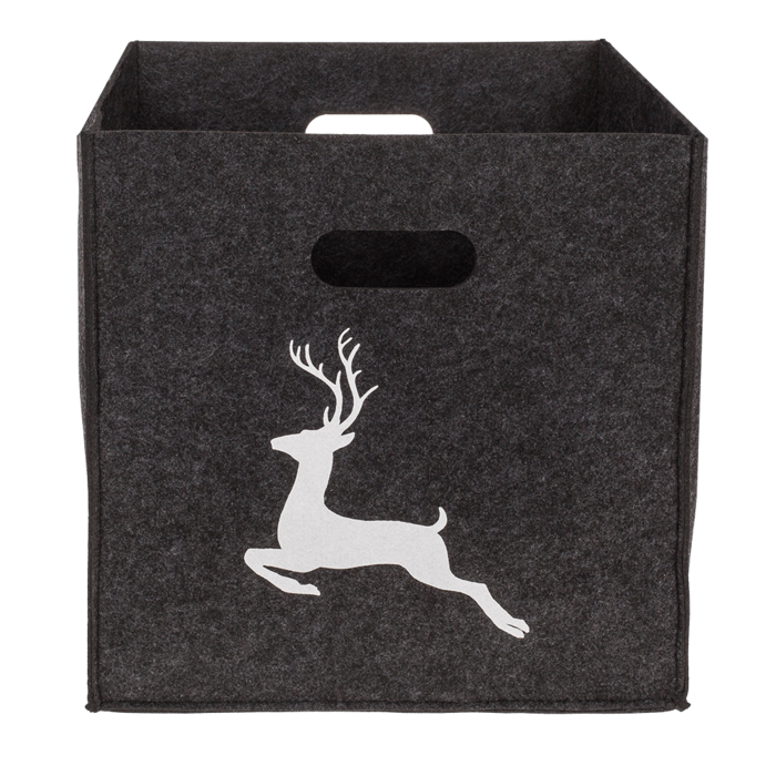 Filz-Aufbewahrungsbox, Hirsch/Hirschkopf,