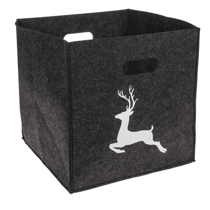 Filz-Aufbewahrungsbox, Hirsch/Hirschkopf,