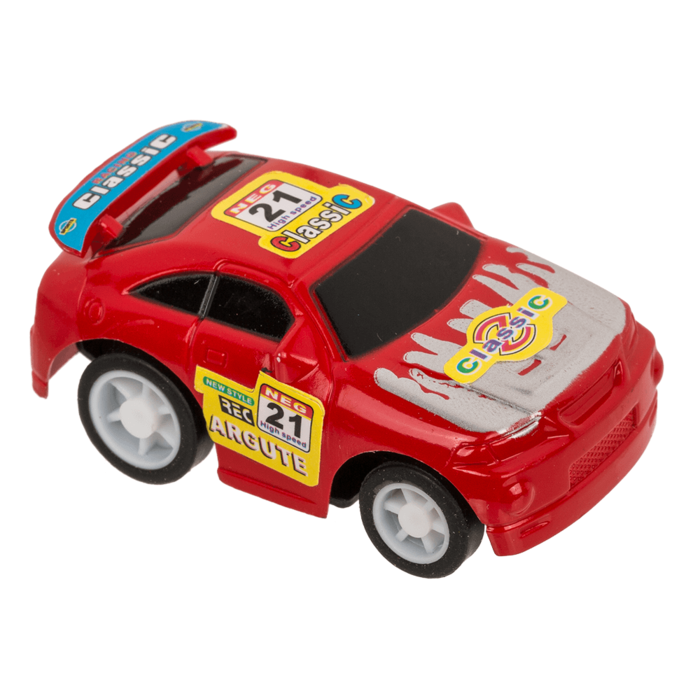 Rennauto mit Rückziehmotor, ca. 5,5 x 4 cm,