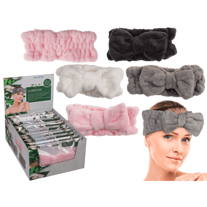 Textil-Haarband, Flauschige Schleife,