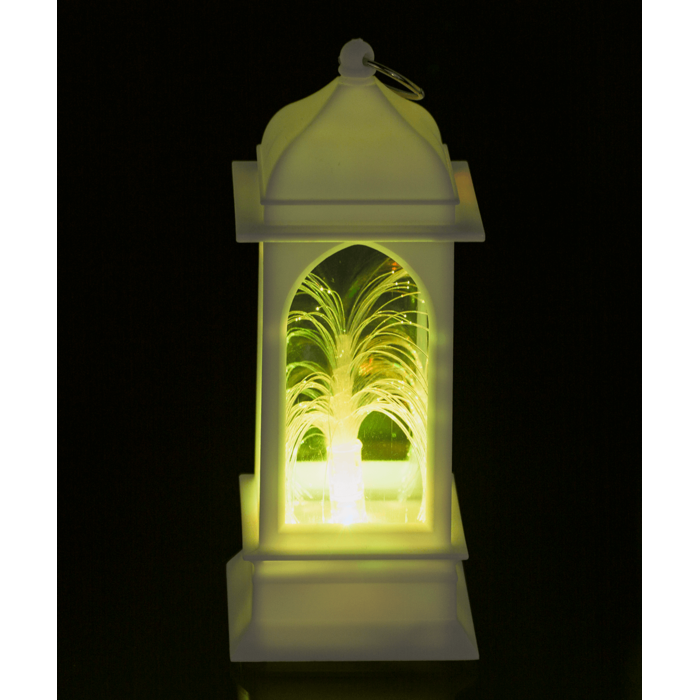 Weiße Laterne mit LED (inkl. 3 KZ AG13 Batterien)
