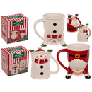Becher, Weihnachtsmann & Schneemann,