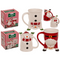 Becher, Weihnachtsmann & Schneemann,