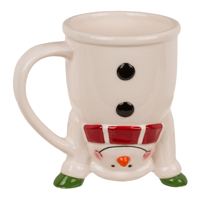Becher, Weihnachtsmann & Schneemann,
