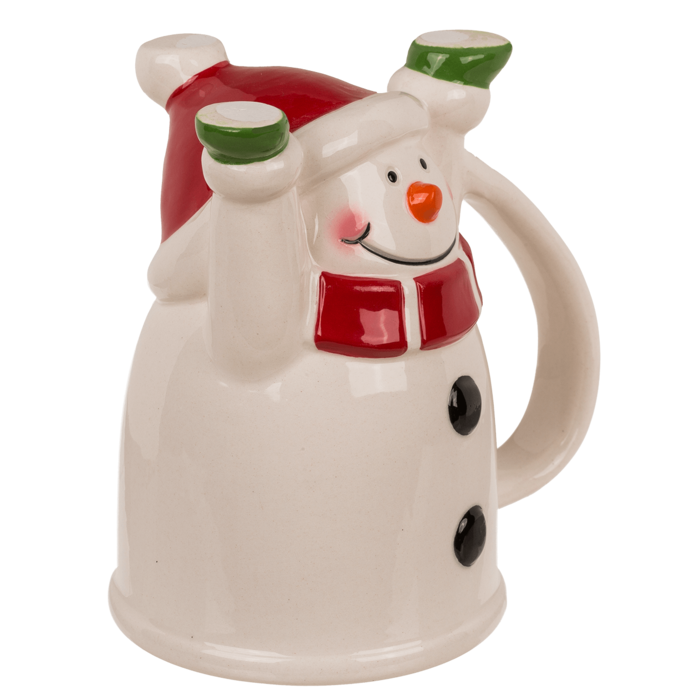 Becher, Weihnachtsmann & Schneemann,
