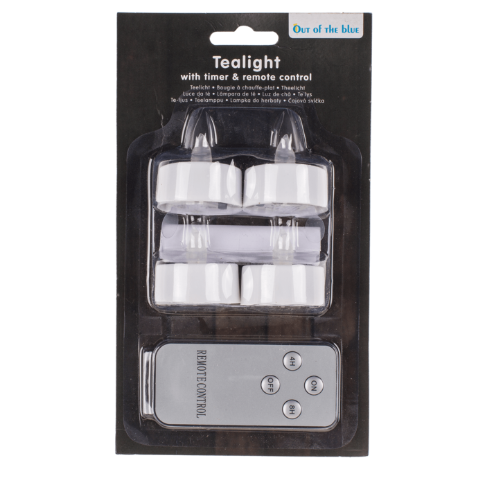 Teelicht mit Timer & Fernbedienung, 4 cm,