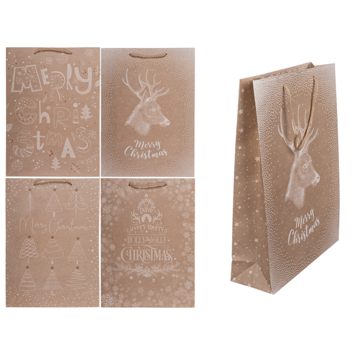 Kraftpapier-Geschenktüte, Nostalgia,