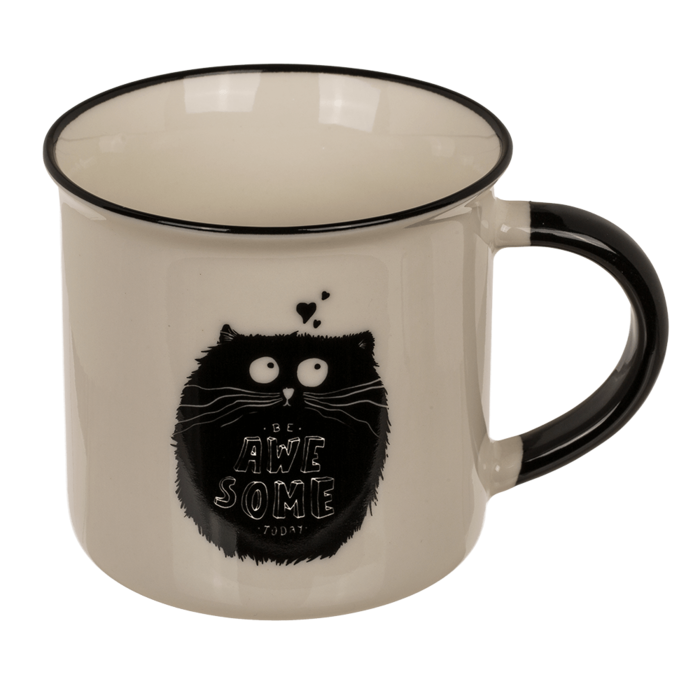 New Bone China-Becher, Funny Kitten,