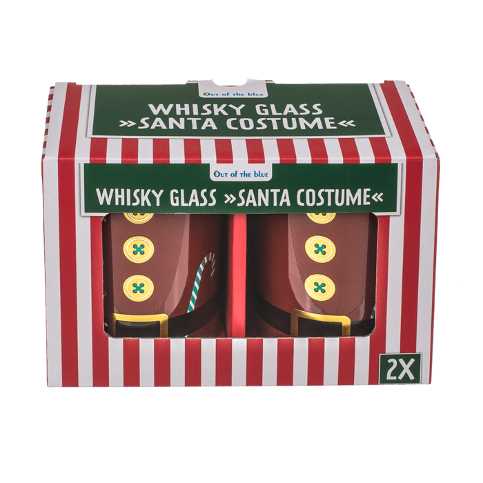 Whiskyglas, Santa Kostüm, für 350  ml,