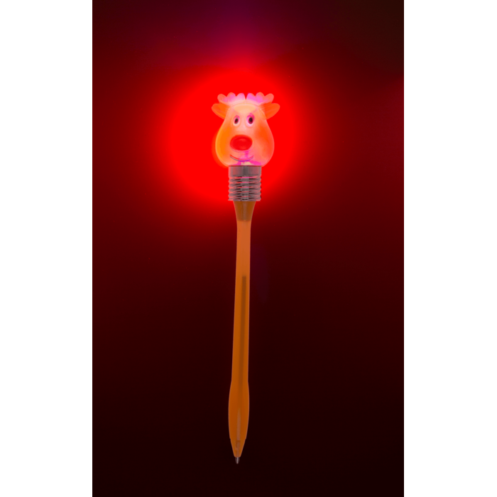 Kugelschreiber mit LED-Weihnachtsleuchtmotiv,