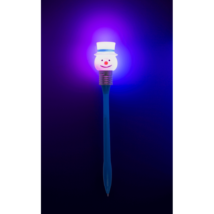 Kugelschreiber mit LED-Weihnachtsleuchtmotiv,