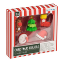 Weihnachts-Radiergummis, Collectibles, 5er-Set,