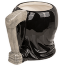 Becher, Sensenmann, 16,5  x 11 cm, aus Steingut