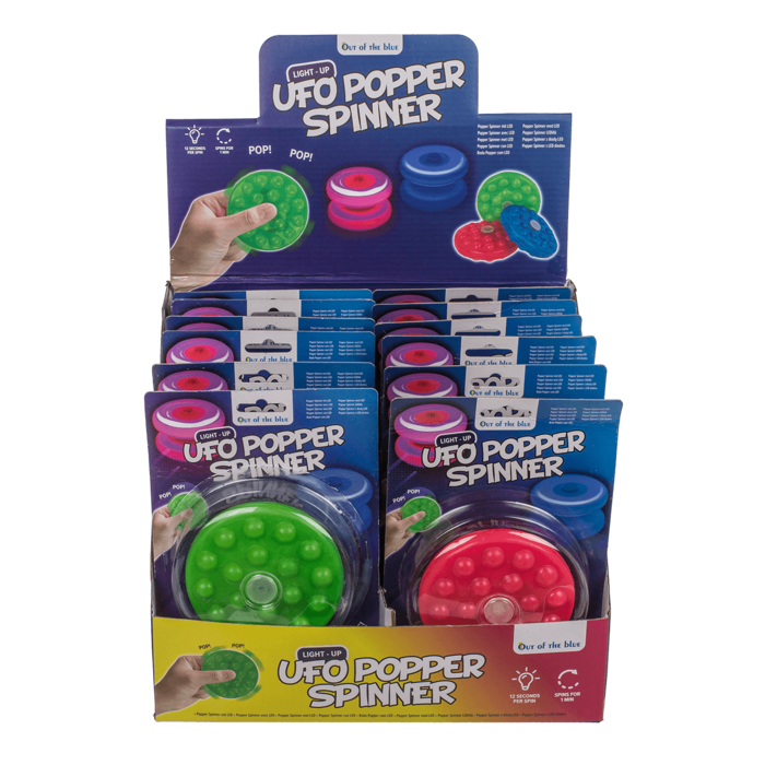 Ufo Popper Spinner, mit LED (inkl. Batterien)