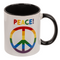Becher, Peace, Steingut,