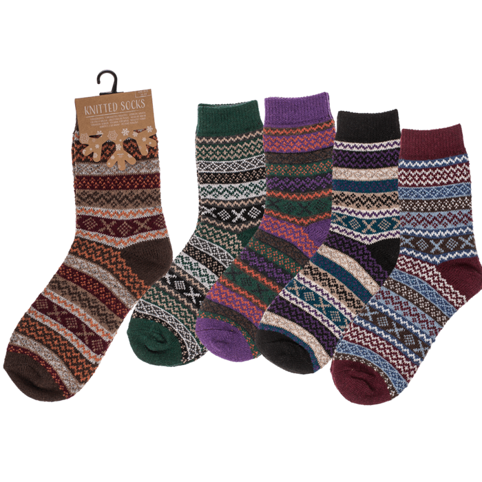 Stricksocken, Unisex, Stripes,