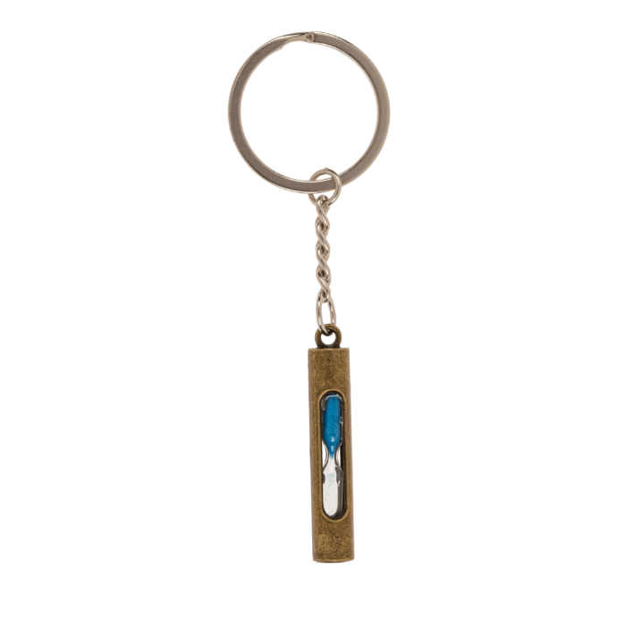 Metall-Schlüsselanhänger, Fidget-Sanduhr,