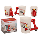 Becher, Scooter, Steingut,