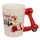 Becher, Scooter, Steingut,