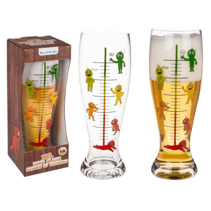 XXL-Bierglas, Phasen des Trinkens,
