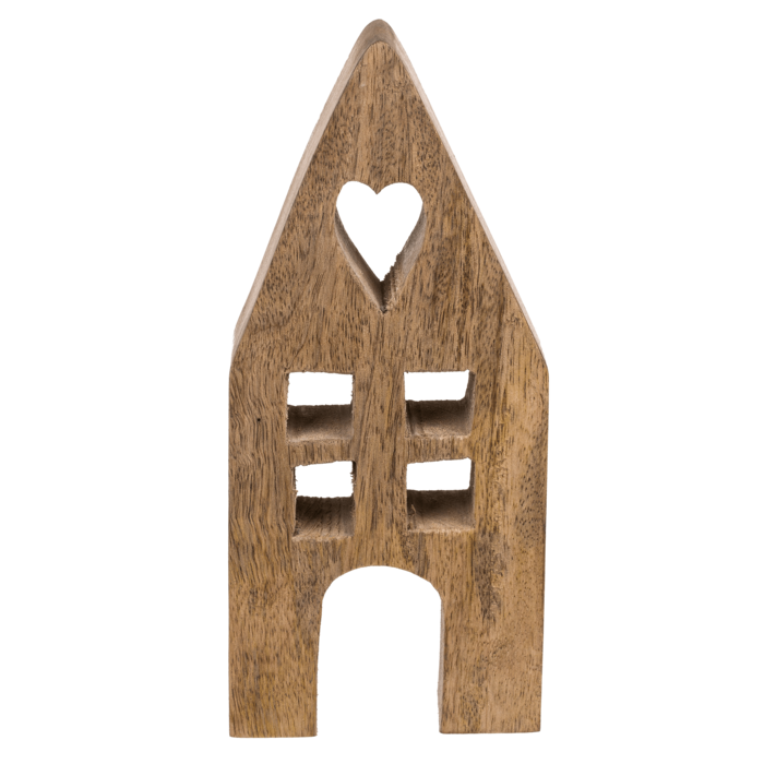 Deko-Holz-Haus, 9 x 4 x 20 cm,
