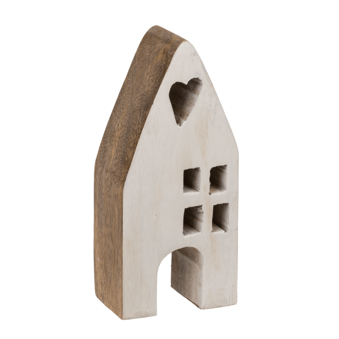 Deko-Holz-Haus, 7 x 4 x 15 cm,