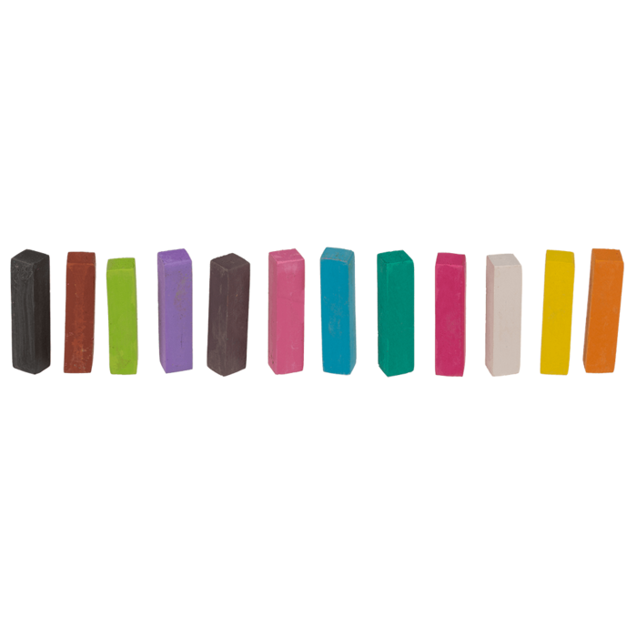 Haar-Kreide, ca. 4 cm, 12-farbig sortiertes Set