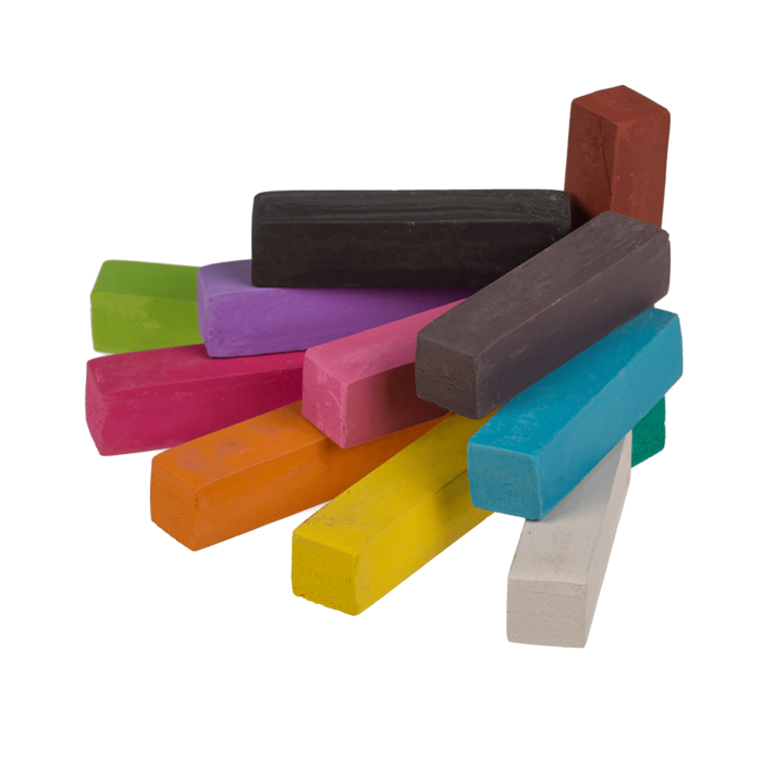 Haar-Kreide, ca. 4 cm, 12-farbig sortiertes Set