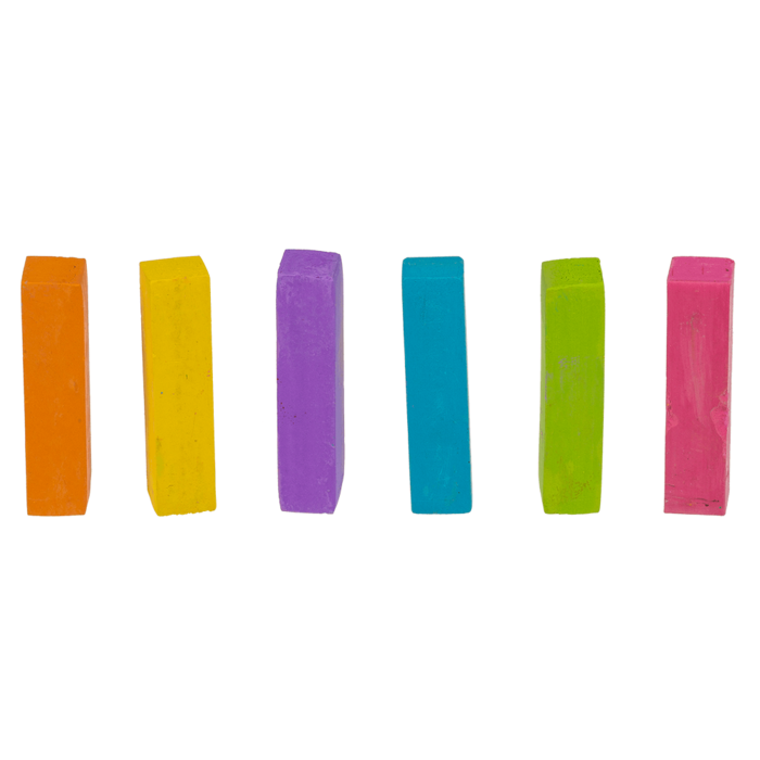 Haar-Kreide, ca. 4 cm, 6-farbig sortiertes Set