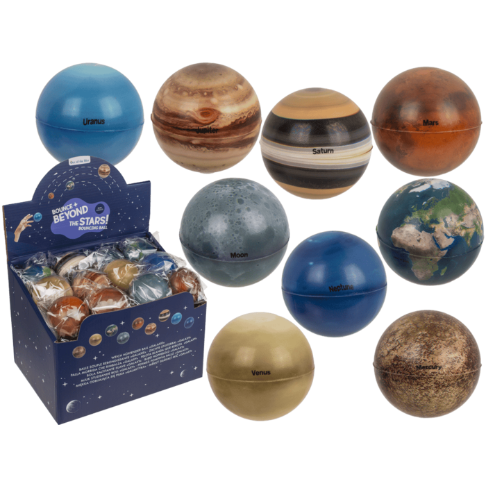 Springball, Planeten, ca. 6 cm,