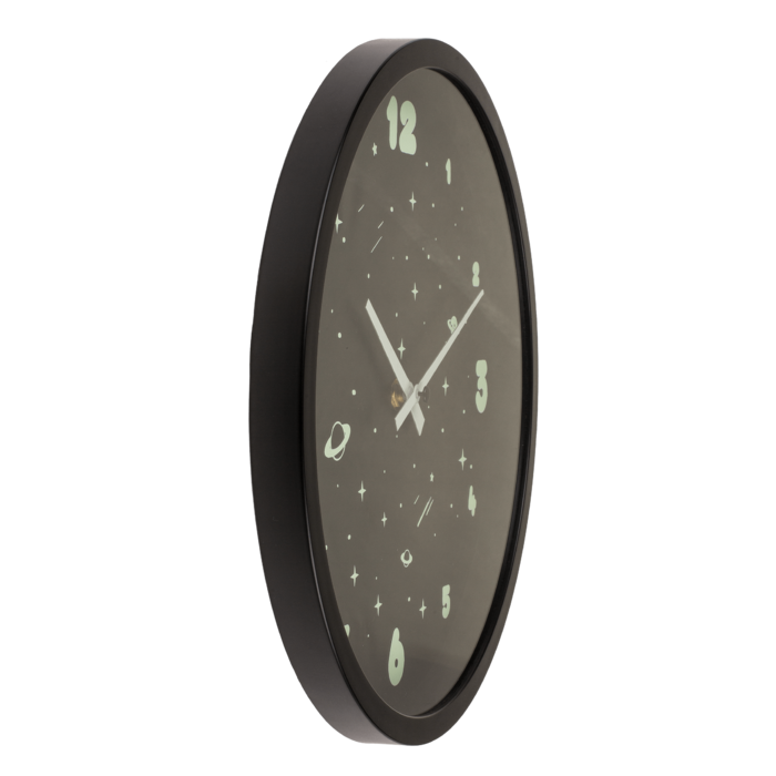Wanduhr, Space, leuchtet im Dunkeln,