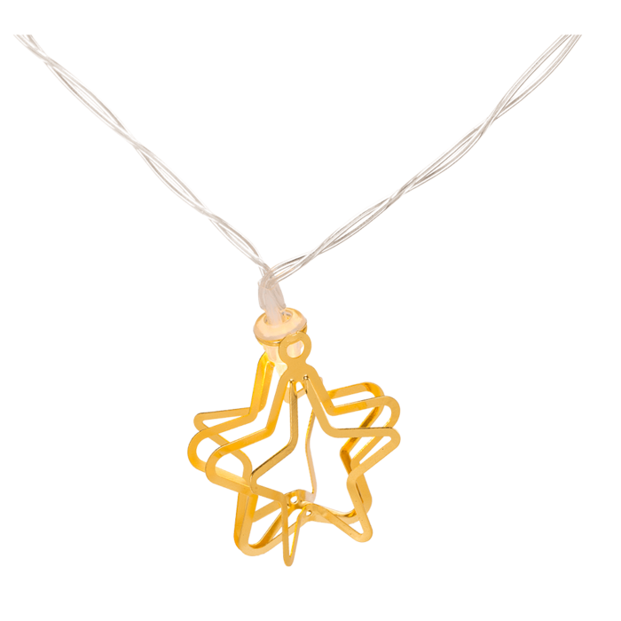3D-LED-Lichterkette,Metallic Stars,