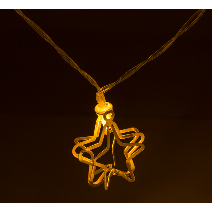 3D-LED-Lichterkette,Metallic Stars,