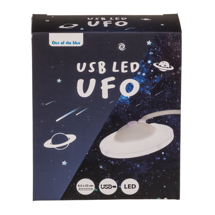 USB LED UFO, 6,5 x 33,5 cm, mit USB-Kabel,
