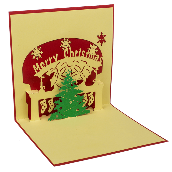 Weihnachts-Grußkarten mit aufklappbarem