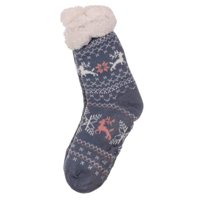 Damen-Hüttensocken, Reindeer & Ice flower,