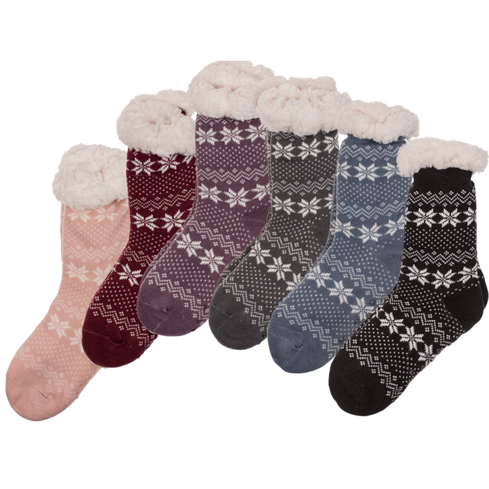 Damen-Hüttensocken, Ice flower & dots,