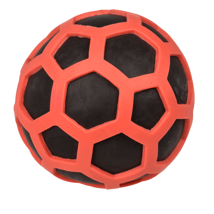 Squeeze-Ball im Gummi-Netz, ca. 8 cm,