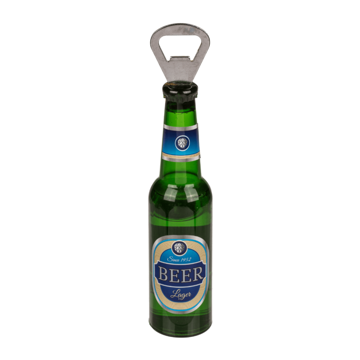 Metall-Flaschenöffner mit Magnet, Bierflasche,
