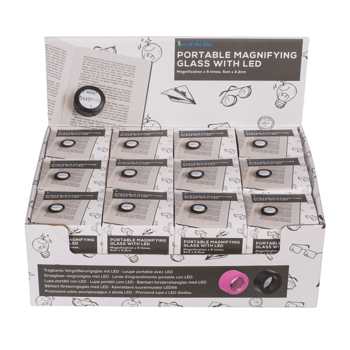 Tragbare Lupe mit LED (inkl. 2 x CR1220 Batterien)